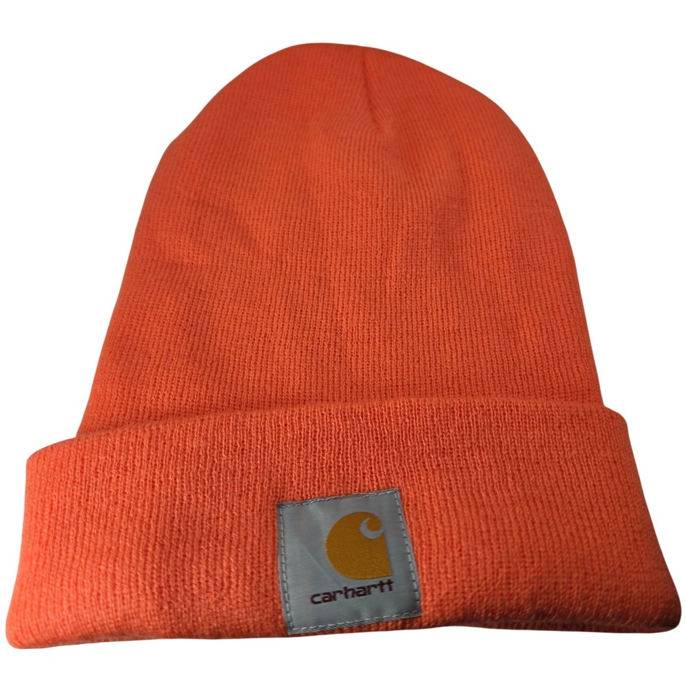 Carhartt A18 Knit Cuffed Beanie Brite Orange Watch Cap One Size 2023